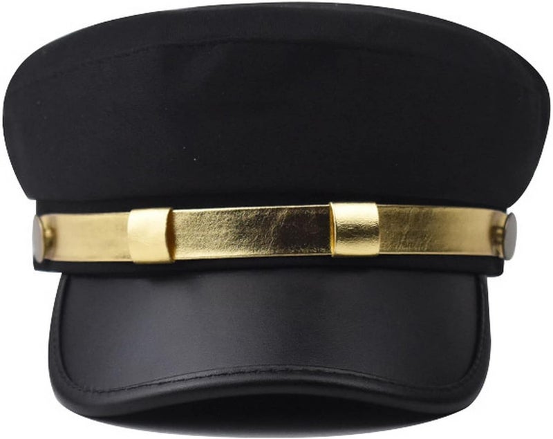 Brcus Mens Womens Newsboy Cap Yacht Captain Sailor Hat Cabbie Baker Boy Peaked Beret - Image 2